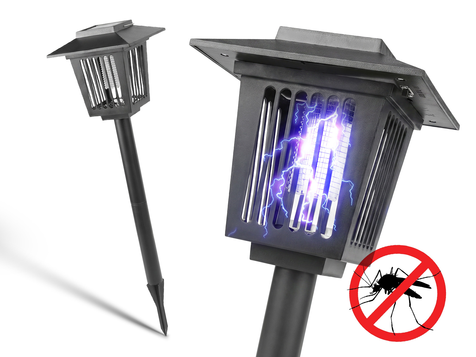 Lampa solarna LED ogrodowa owadobójcza 58cm wbijana